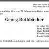 Rothbaecher Georg 1934-2004 Todesanzeige